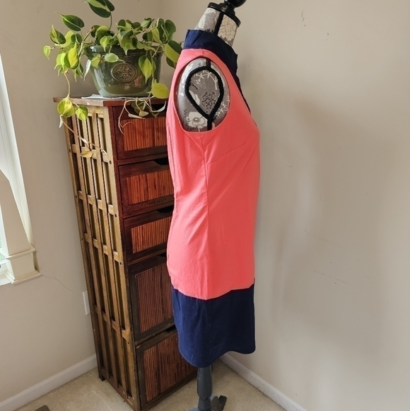 STS Sail to Sable Coral & Navy sleeveless dress. NWT XS - Picture 6 of 7